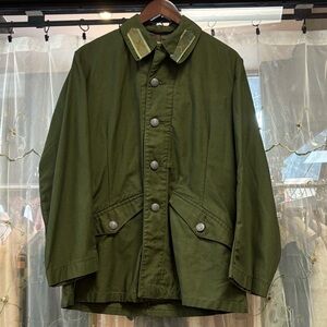 vintage green swedish military jacket chore military coat